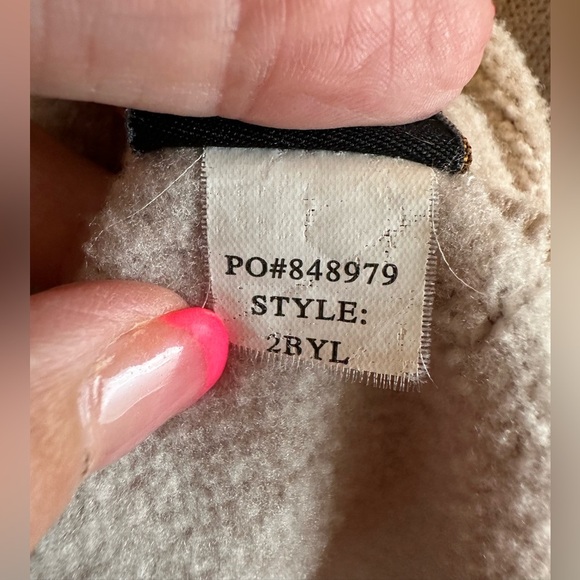 Orvis Trout Bum Fleece 1/4 Zip Sweater Tan/Oatmeal Sherpa Lined Collar Men’s XL - Picture 11 of 11